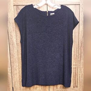 Anne Klein Dark Blue Women's Blouse Sz L